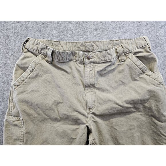 Carhartt Loose Original Fit Pants Mens 40x30 Brown B151 Canvas Carpenter Jean - Picture 3 of 11